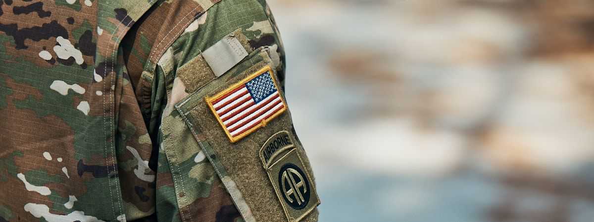 uniform with flag